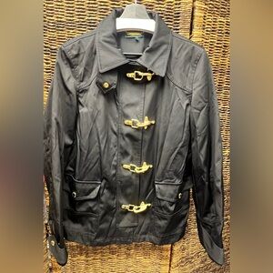 Lauren Ralph Lauren Black and Gold Clip Detail-Large‎